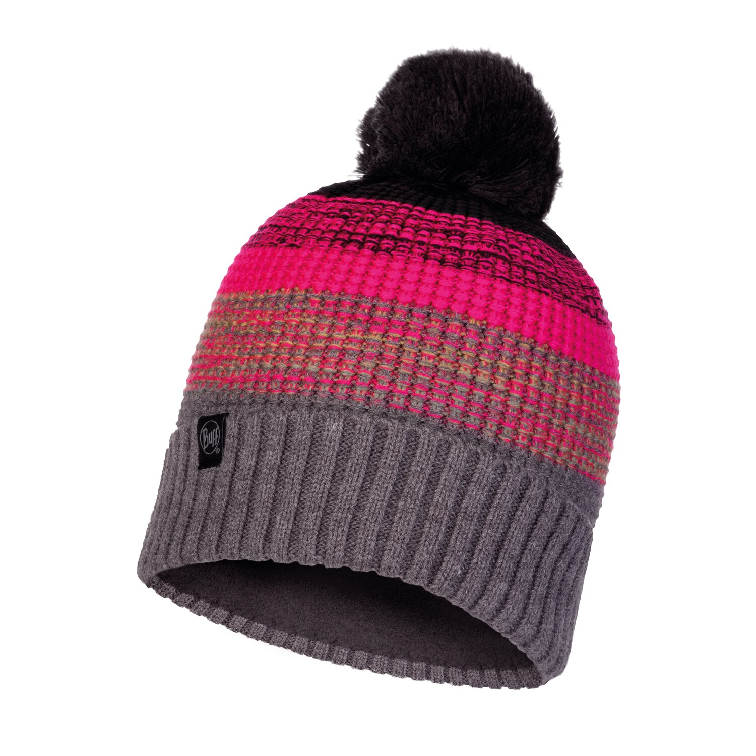 Caciula tricotata cu polar buff alyona melange grey